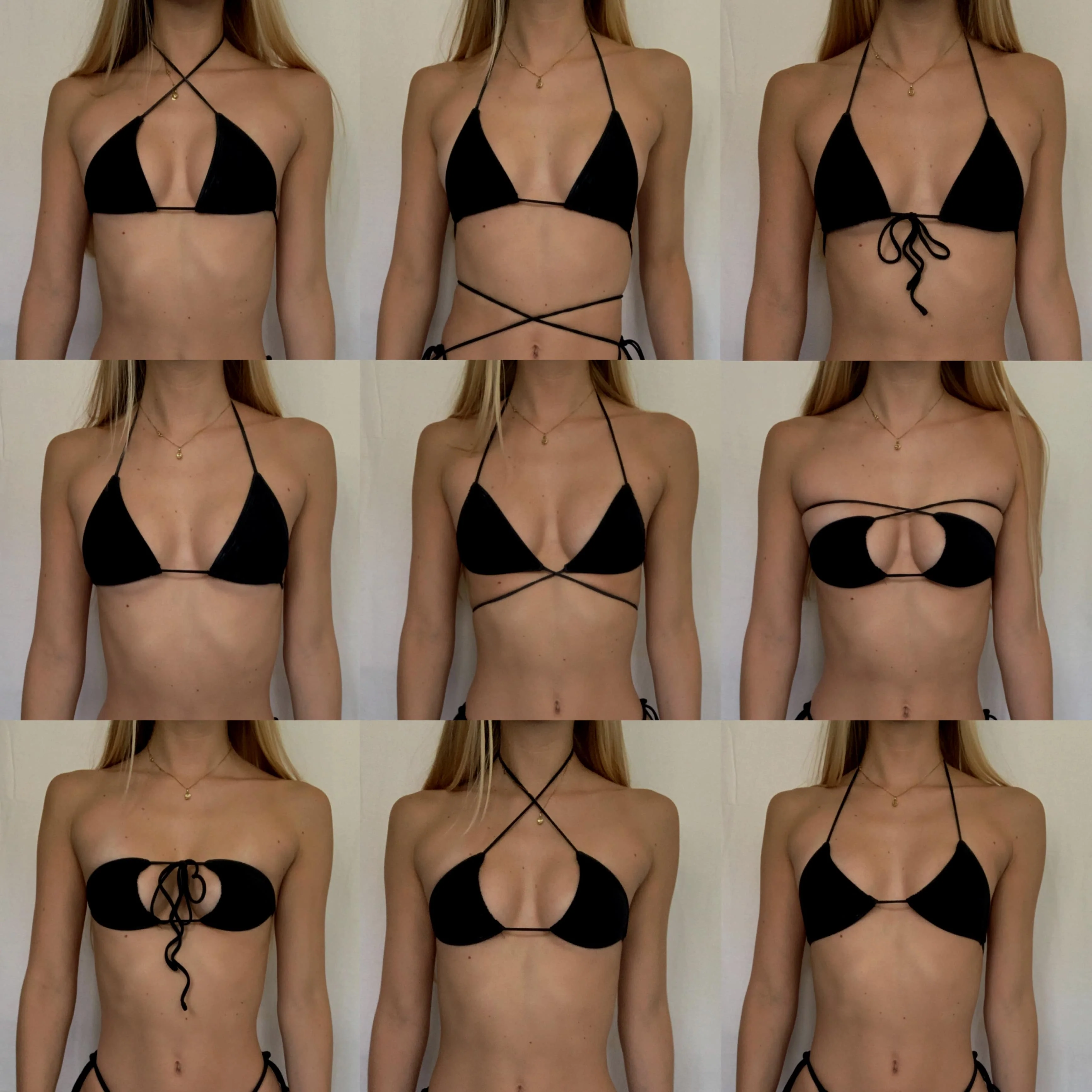 001 Triangle Bikini Top - Black - Image 7