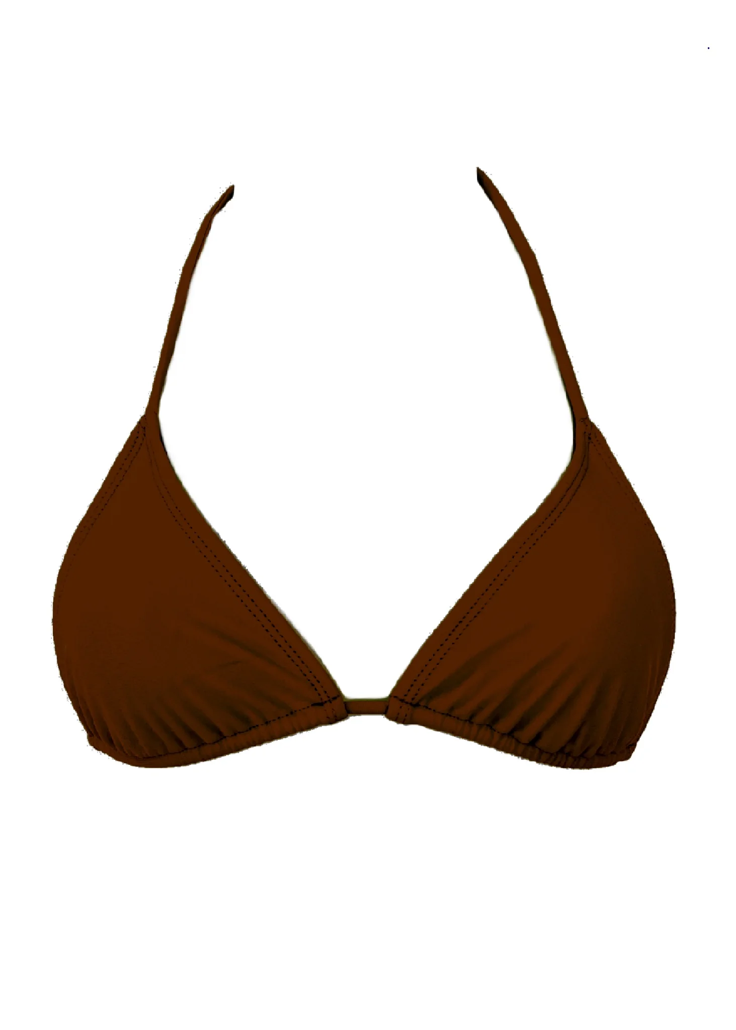 001 Triangle Bikini Top - Chocolate Brown - Image 2