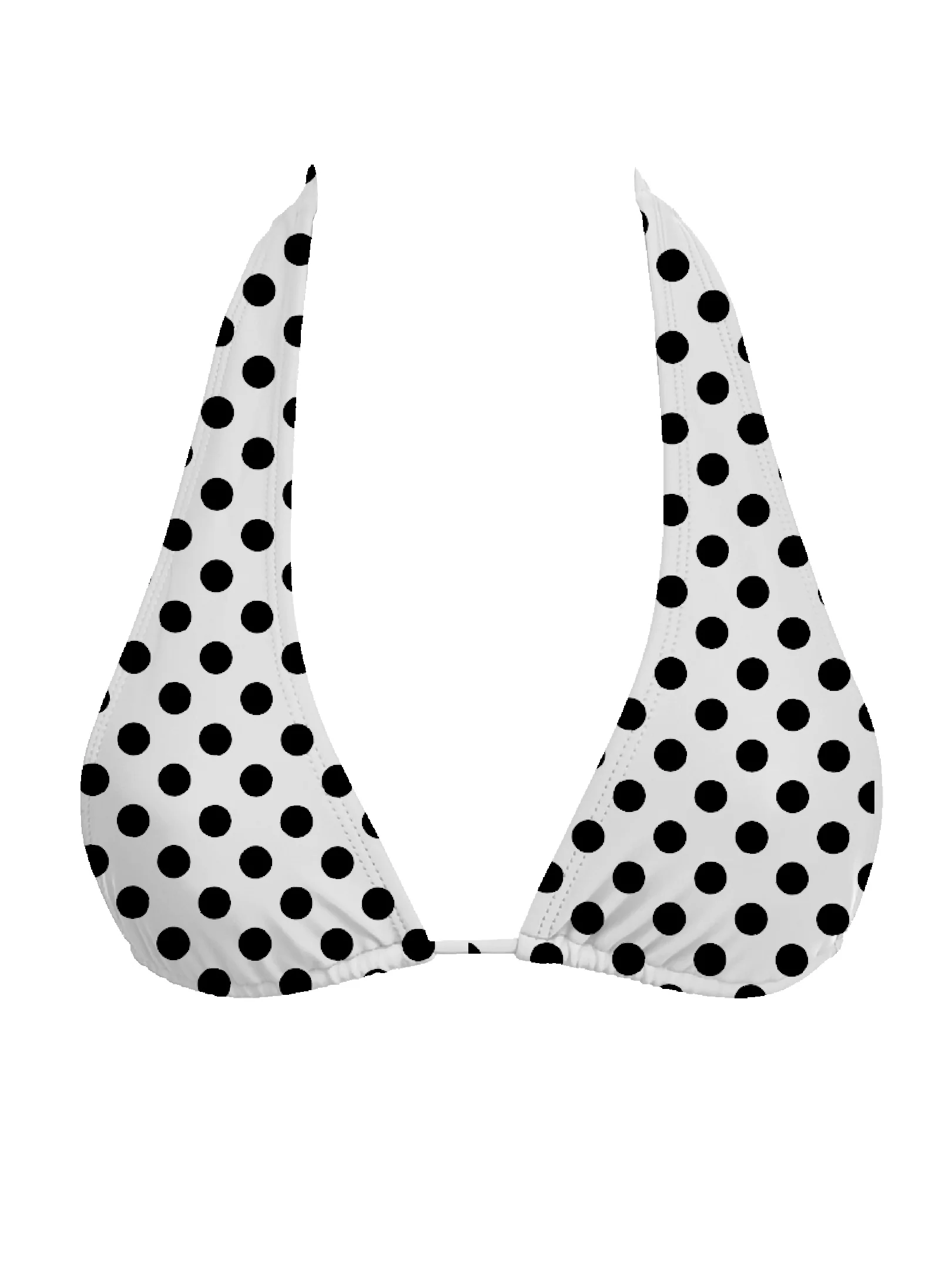 002 Halter Bikini Top - White Polka Dot - Image 2