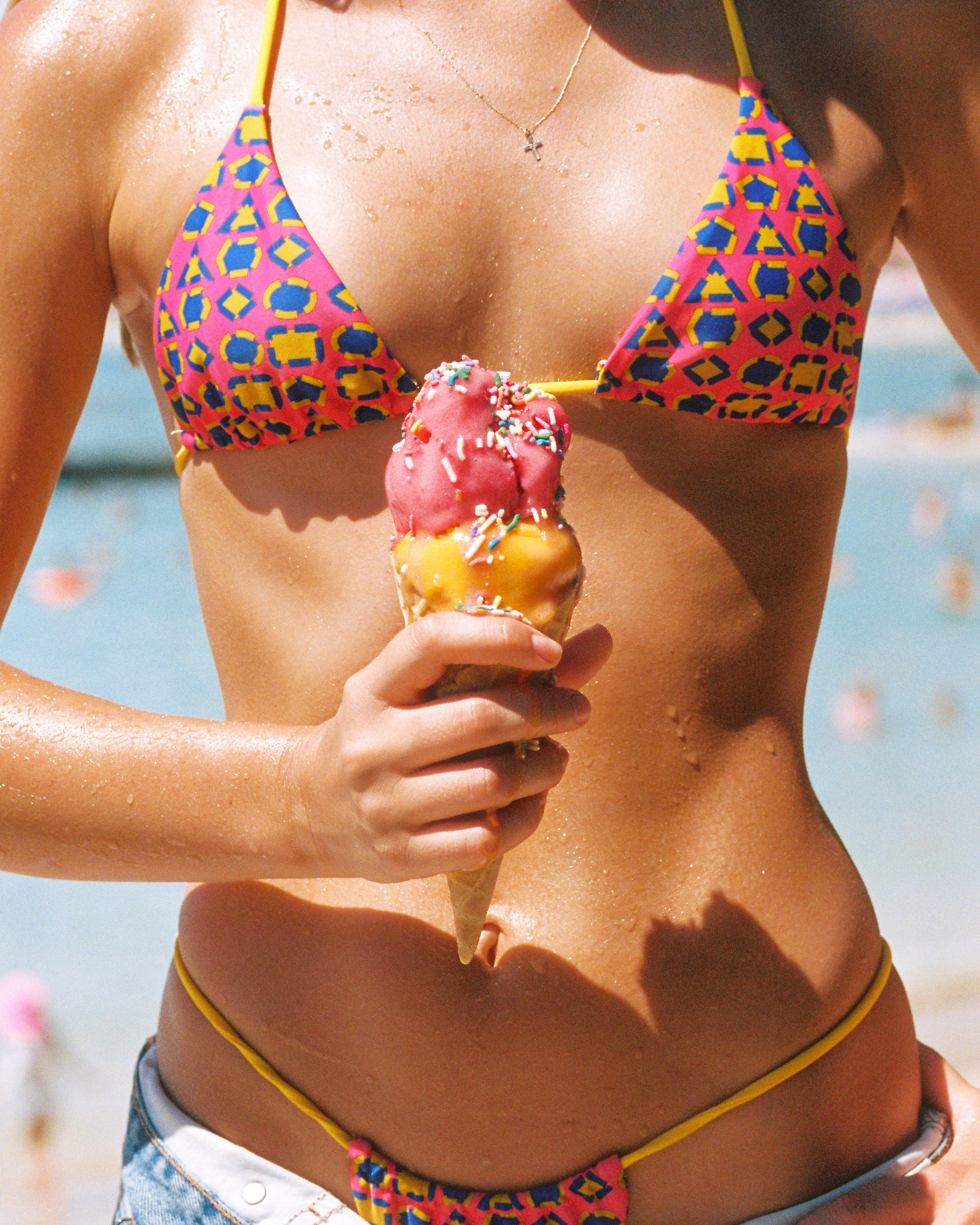 003 Seamless Triangle Bikini Top - Heat Wave - Image 6