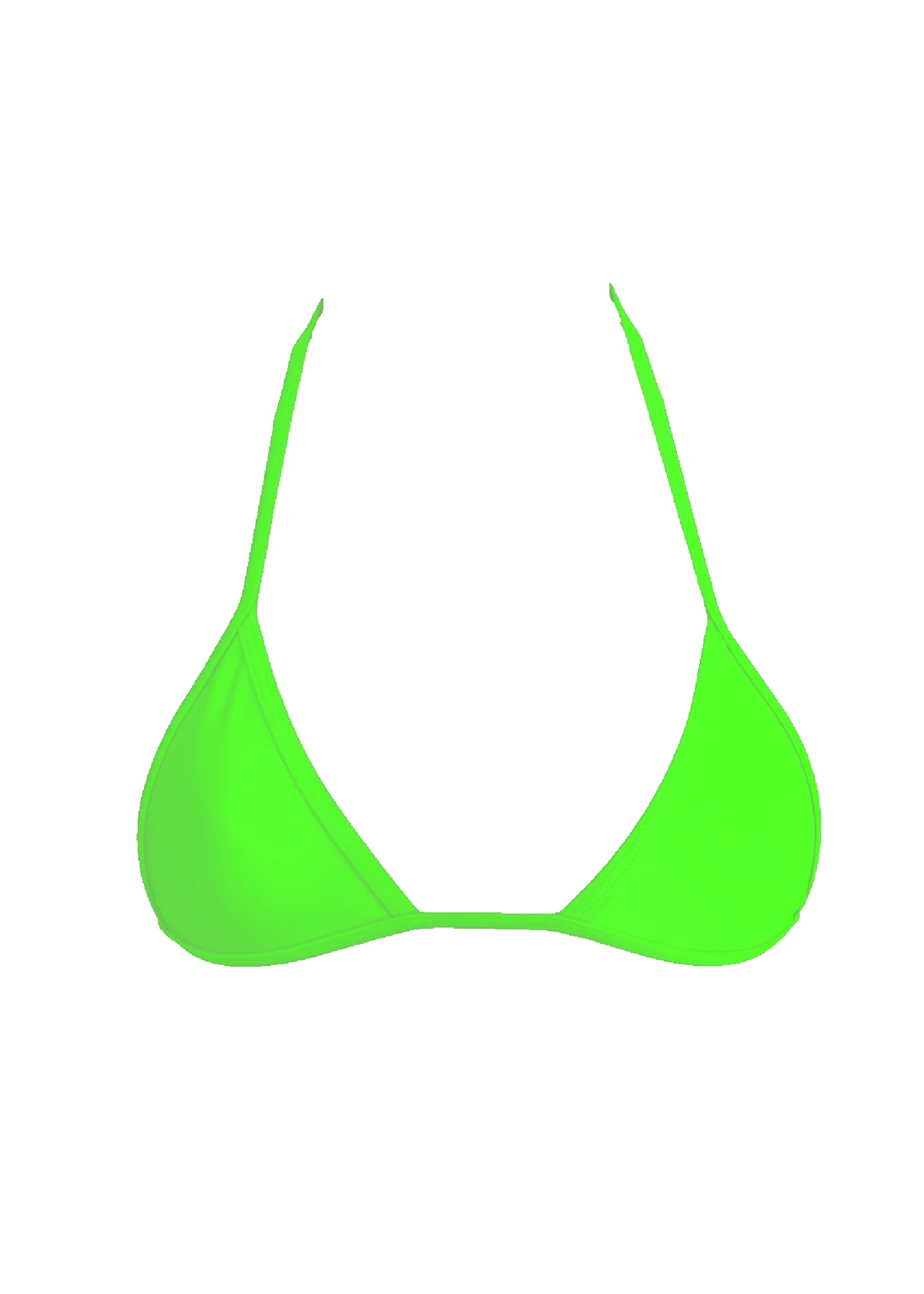 008 Micro Bikini Top - Neon Green - Image 2